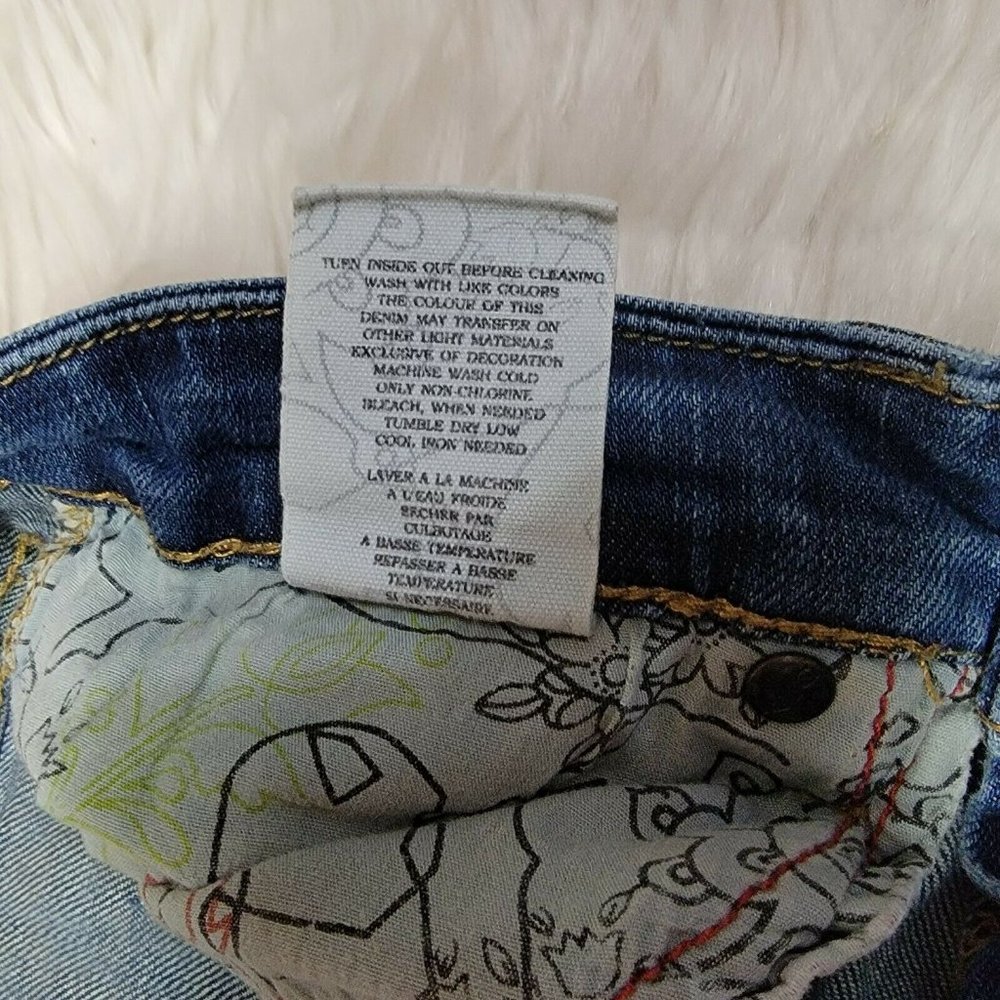 Blank Denim Women's Size 25 Straight Leg Jeans Distressed Stone Wash Stretch D - Picture 5 of 10